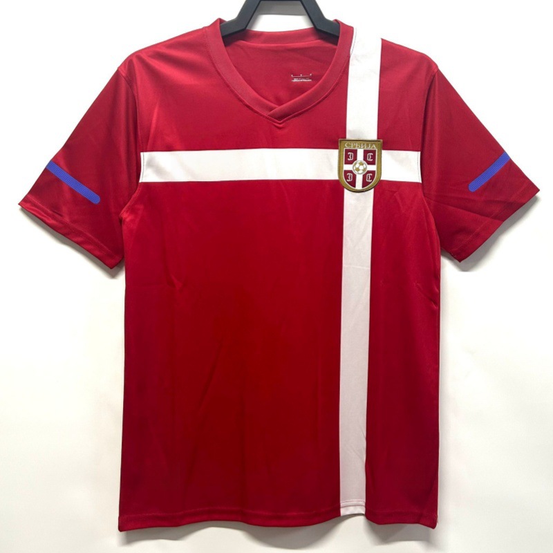 Retro Popular Serbian Short-Sleeved T-Shirt Sports Jersey Football Uniform Fan Football Jersey QC-foto från 1688 på Qualit.ly