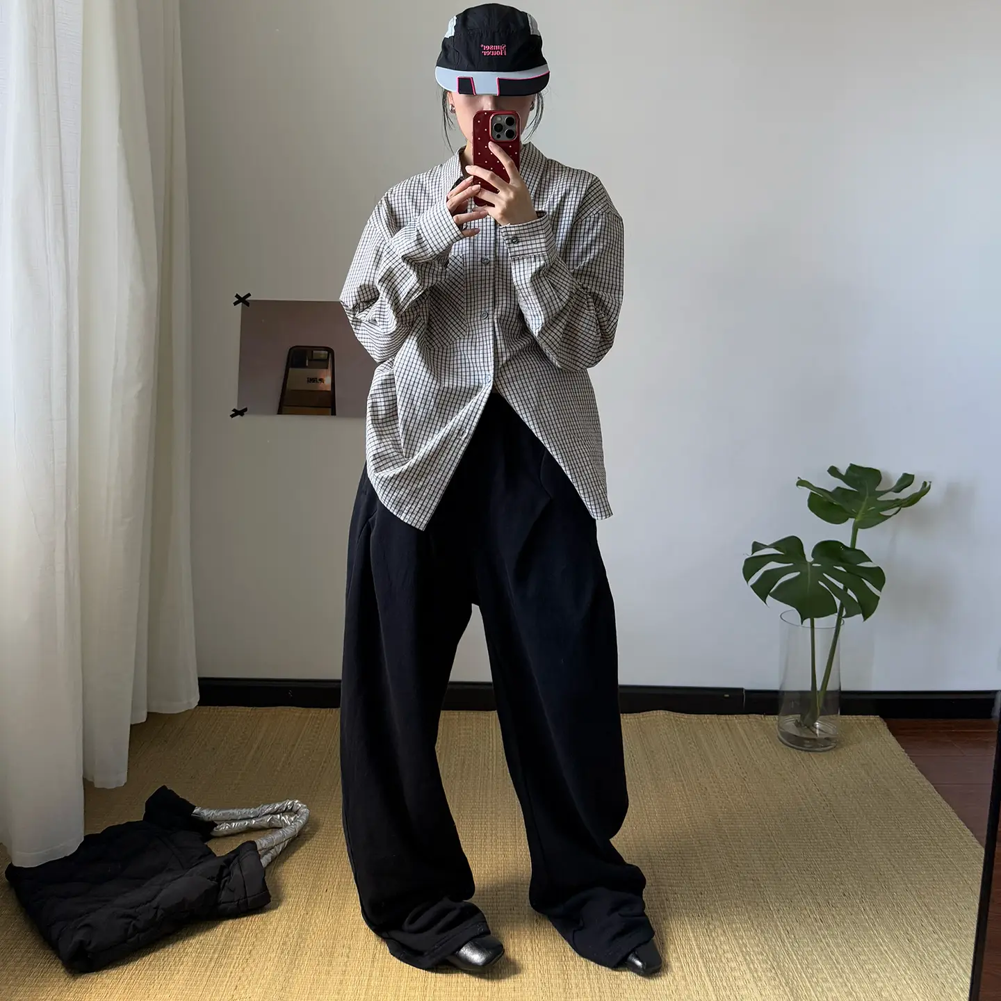 Correct Welfare Style Conz Sports Casual Trendy Loose Fit Pleated Casual Pants Wide-Leg Pants Sweatpants