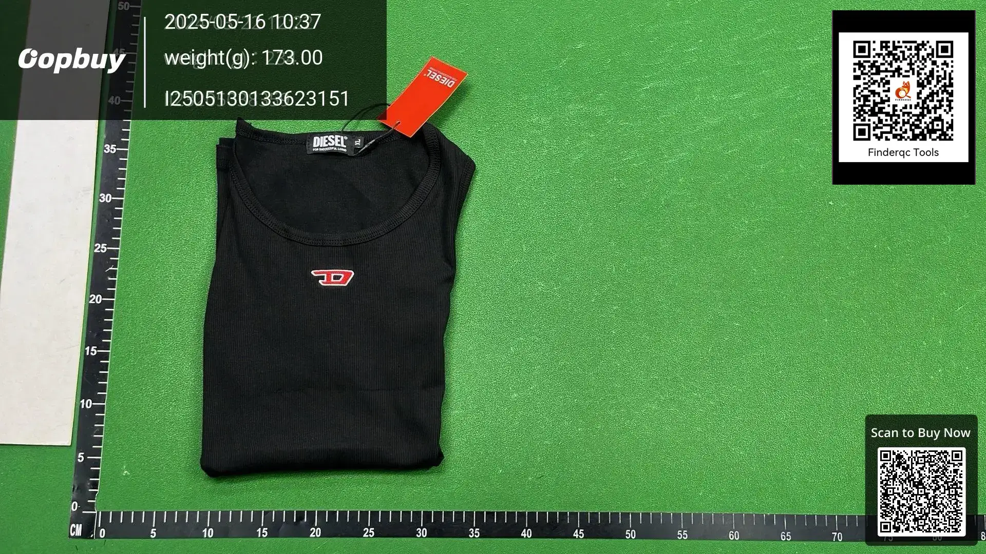 Diesel black sleeveless t-shirt