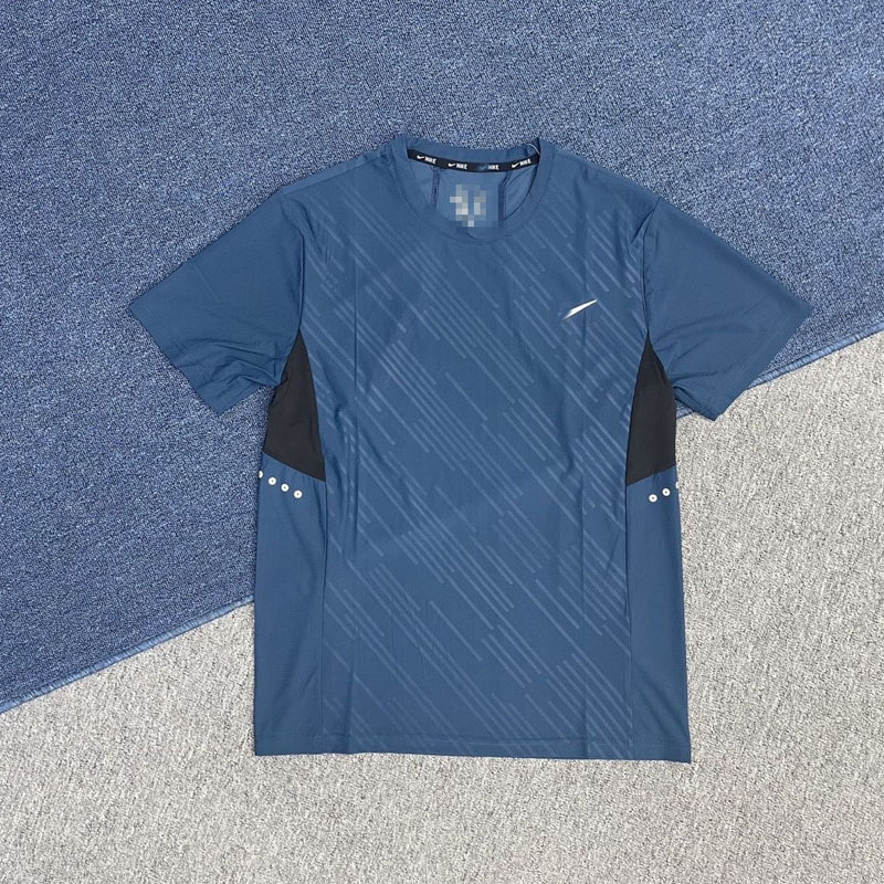 Foreign Trade Export Quick-Drying Sports Breathable Wholesale New Men's Short-Sleeved T-Shirt Training Ice Silk Loose Casual Top