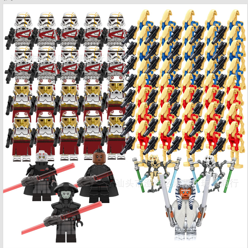 MOC 66 Planet Series War Robot Boys Assembled Building Blocks Baby Toy Bag Set