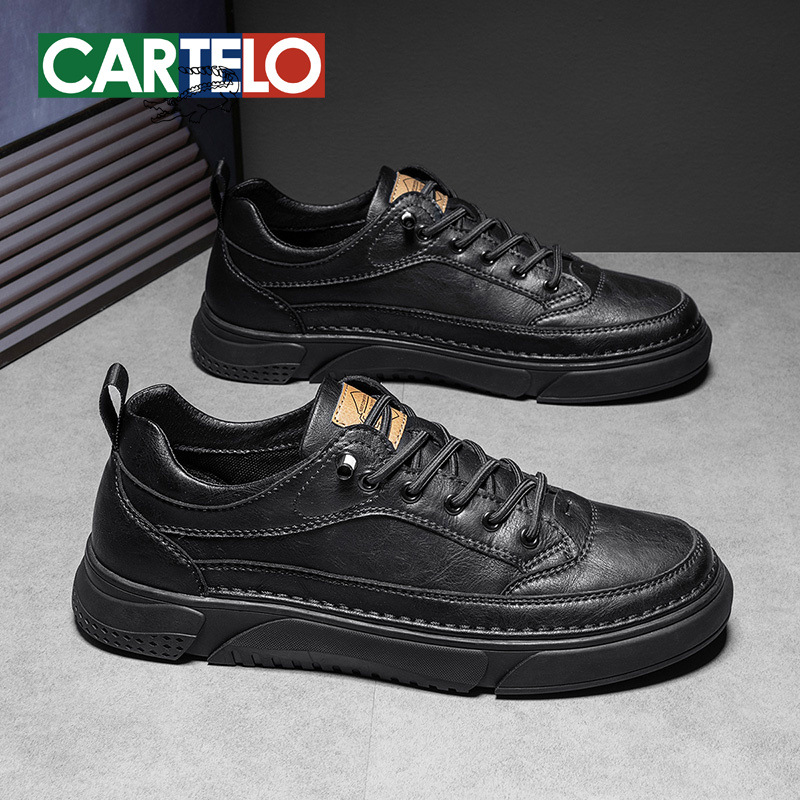 Cardile Crocodile White Shoes Men's 2025 New Spring Shoes Men's Shoes Trendyy Versatile Sports and Leisure Flat Shoes