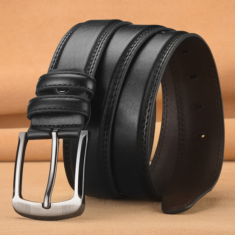 Factory wholesale men's pin buckle leather belt business fashion leisure belt men's elephant belt pants belt