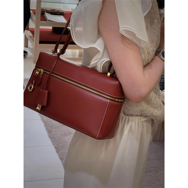 Loro Piana27 Lunch Box Bag Women's 2025 New Extra Bag Box Bag Single Shoulder Crossbody Underarm Bag