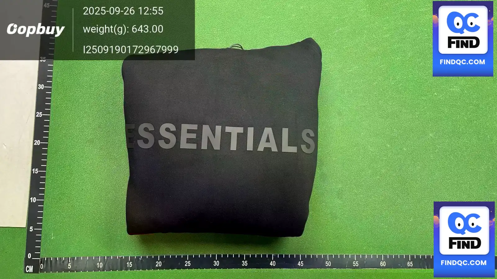 Fear of God Essentials Black Chest Logo Hoodie