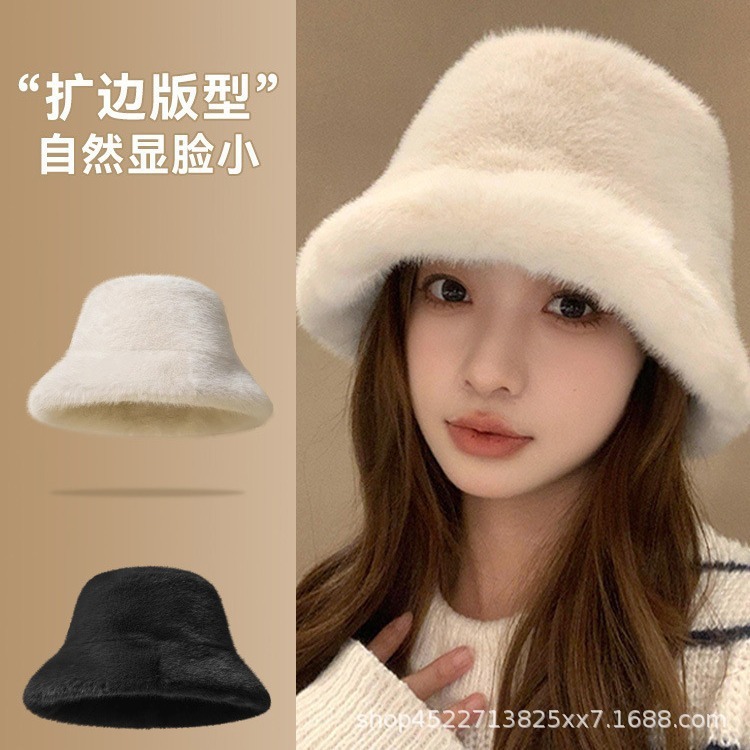 New Style Fluffy Hat for Children Winter Cute Thickened Warm Fashion Foreign Style Red Panda Ear Ear Protection Imitation Fur Sable