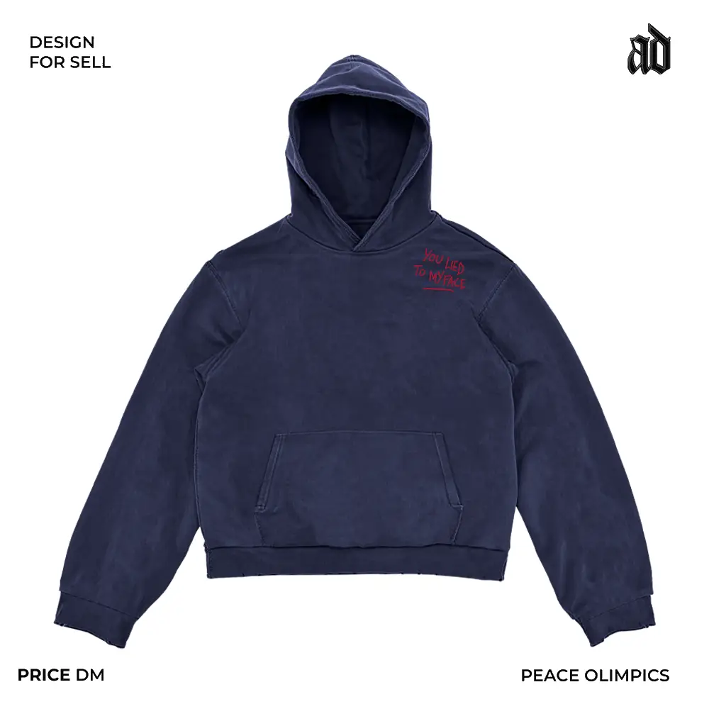 Heavy Feel! American Heavyweight! Street Hip-Hop Niche English European and American Style ins Hip-Hop Loose Hooded Sweatshirt
