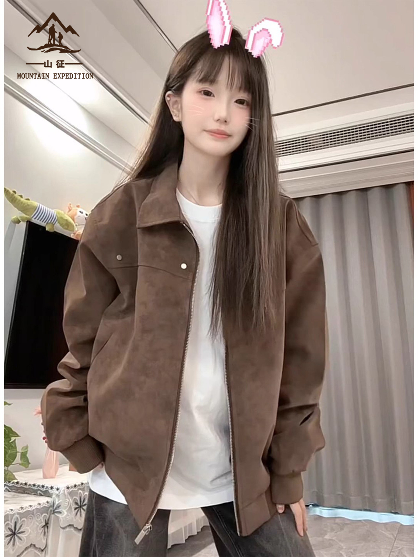 American Retro Leather Jacket for Women 2026 New Spring High-End Style Melard Outfit Motorcycle Flight Jacket for Men