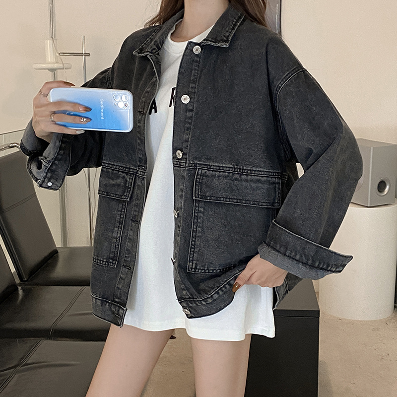 2026 Autumn New Denim Jacket for Women, Loose Korean Style, Simple and Versatile Student Top, Casual Denim Jacket Trend