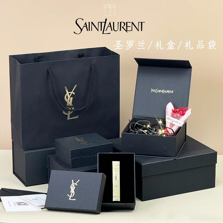 Gift Y Saint Luo Packaging Lipstick Perfume Foundation Liquid Small Gold Bar Gift Box Air Cushion Gift Bag Blue Empty Box Foto QC da TAOBAO su Qualit.ly