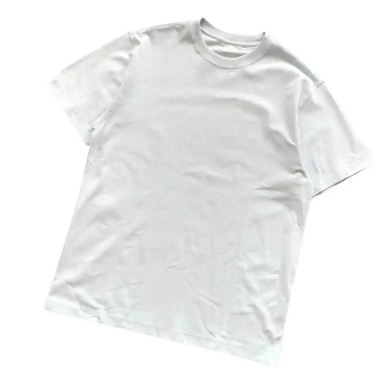 Front Print from Shoulder to Chest, Half-Touch Design, Two-Color Round Neck Short Sleeve 55041135