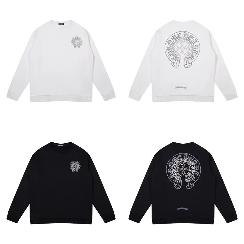 Croa Correct Chrome Hearts New Double-Layer Classic Horseshoe Overprint Graffiti Crewneck Sweat