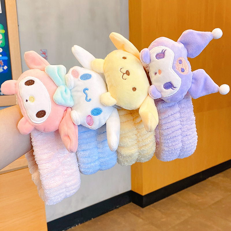 Cute Plush Face Wash Hair Band Sanrio Kulomiyu Dog Hair Accessories Wholesale Cartoon Hair Band Accessories