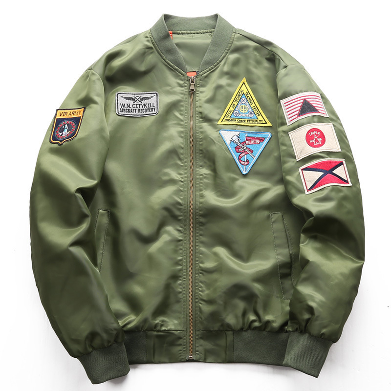 New Spring and Autumn Large Size Men's Wear Sports Casual Collar Jacket Air Force One MA01 Pilot Men's Baseball Suit