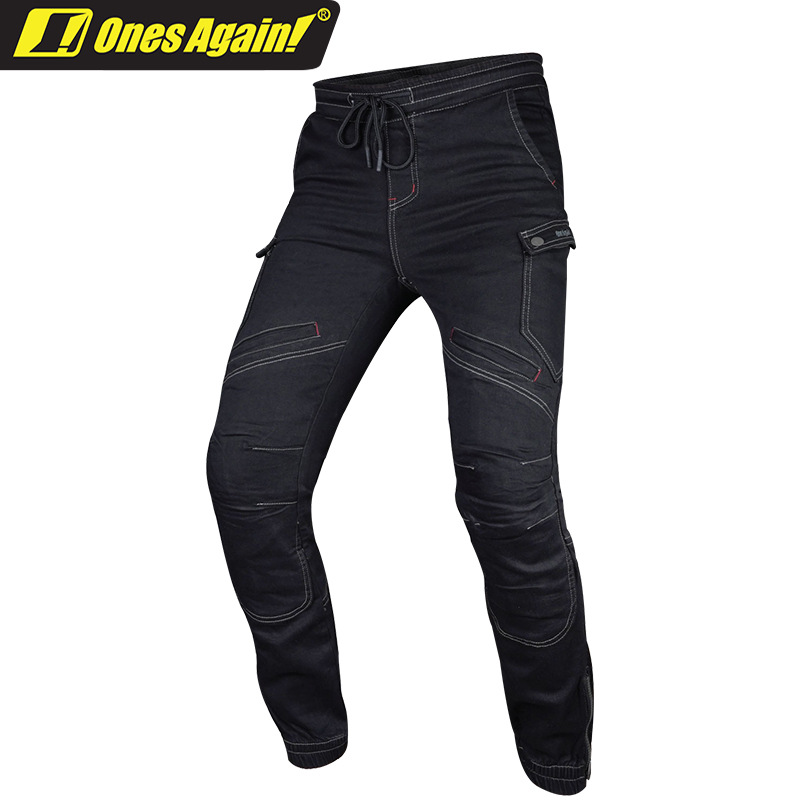 Summer Motorcycle Racing Casual Straight Tooling Jeans Men's and Women's Anti-fall Pants Off-road Motorcycle Riding Pants