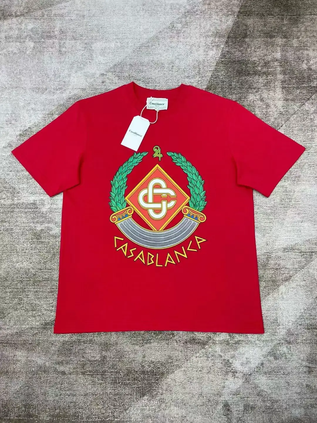 [230g] Casablanca Printed Trendyy Stylish Pattern Loose Short-Sleeved T-Shirt for Men and Women