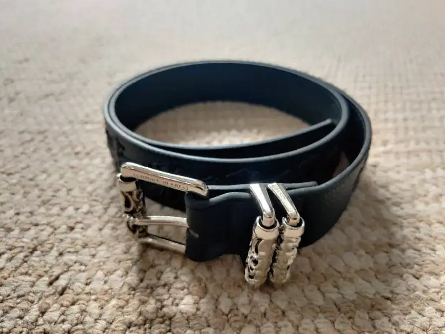 CH Croque American Embroidered Color Cross Vine Pin Buckle Belt Unisex Personality Trendy All-match Belt