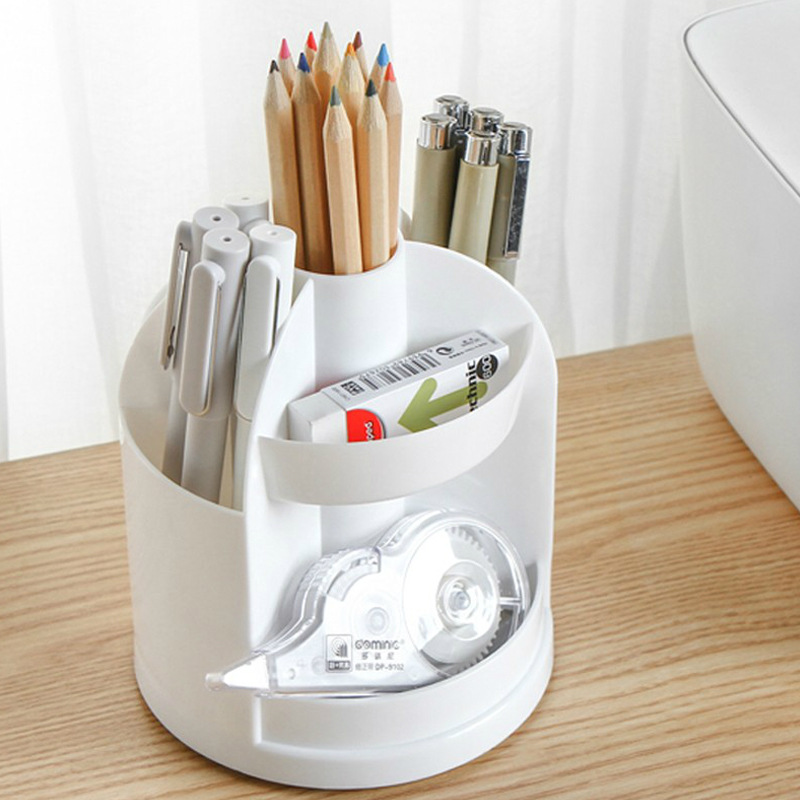 Creative Pen Holder Desktop Plastic Split Pen Holder Multifunctional Storage Box Office Supplies Student Stationery Storage Holder