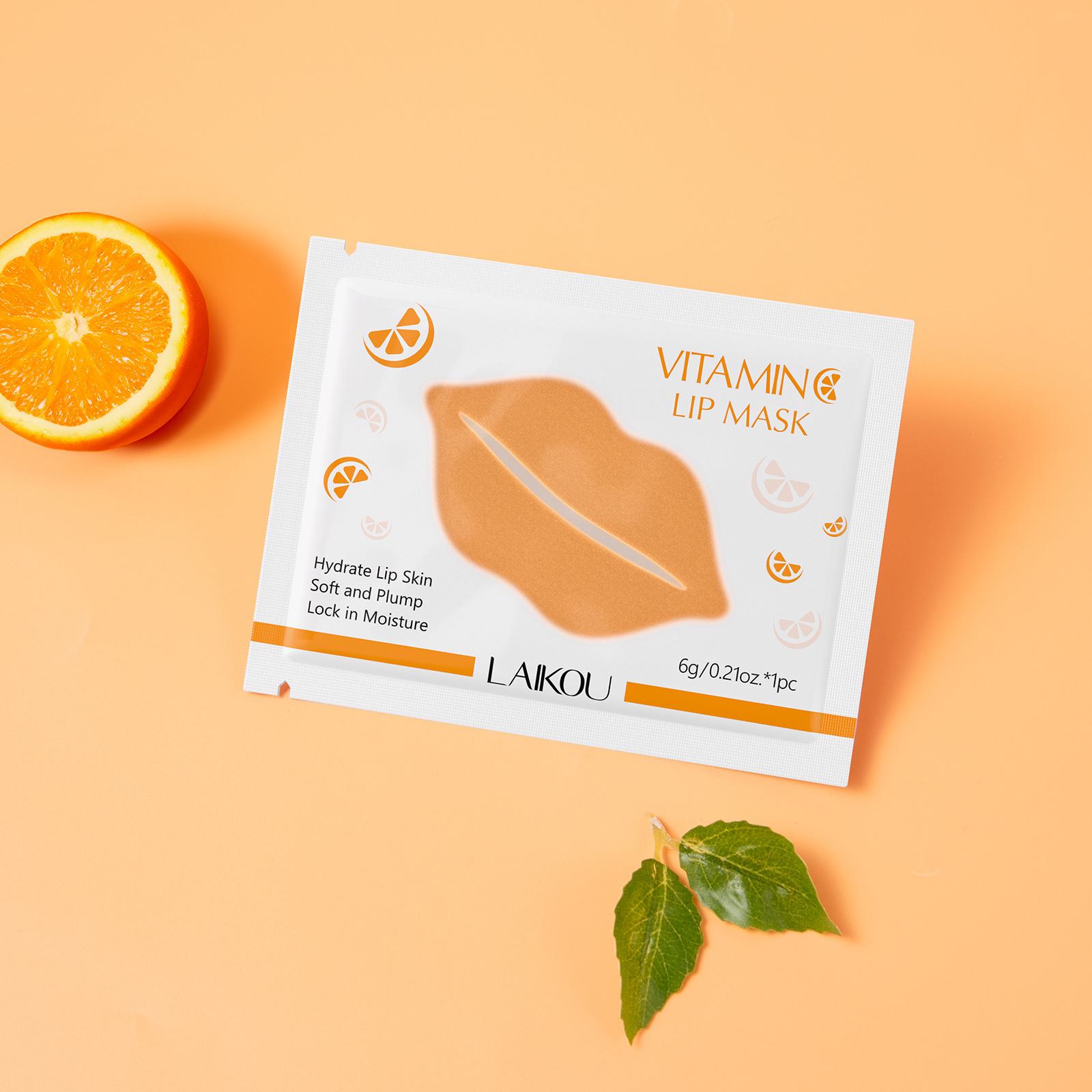 Cross-Border New Product Laikou Vitamin C Lip Mask 6g Moisturizing and Hydrating Manufacturer Spot Fda Skin Care Products Lip Patch Export