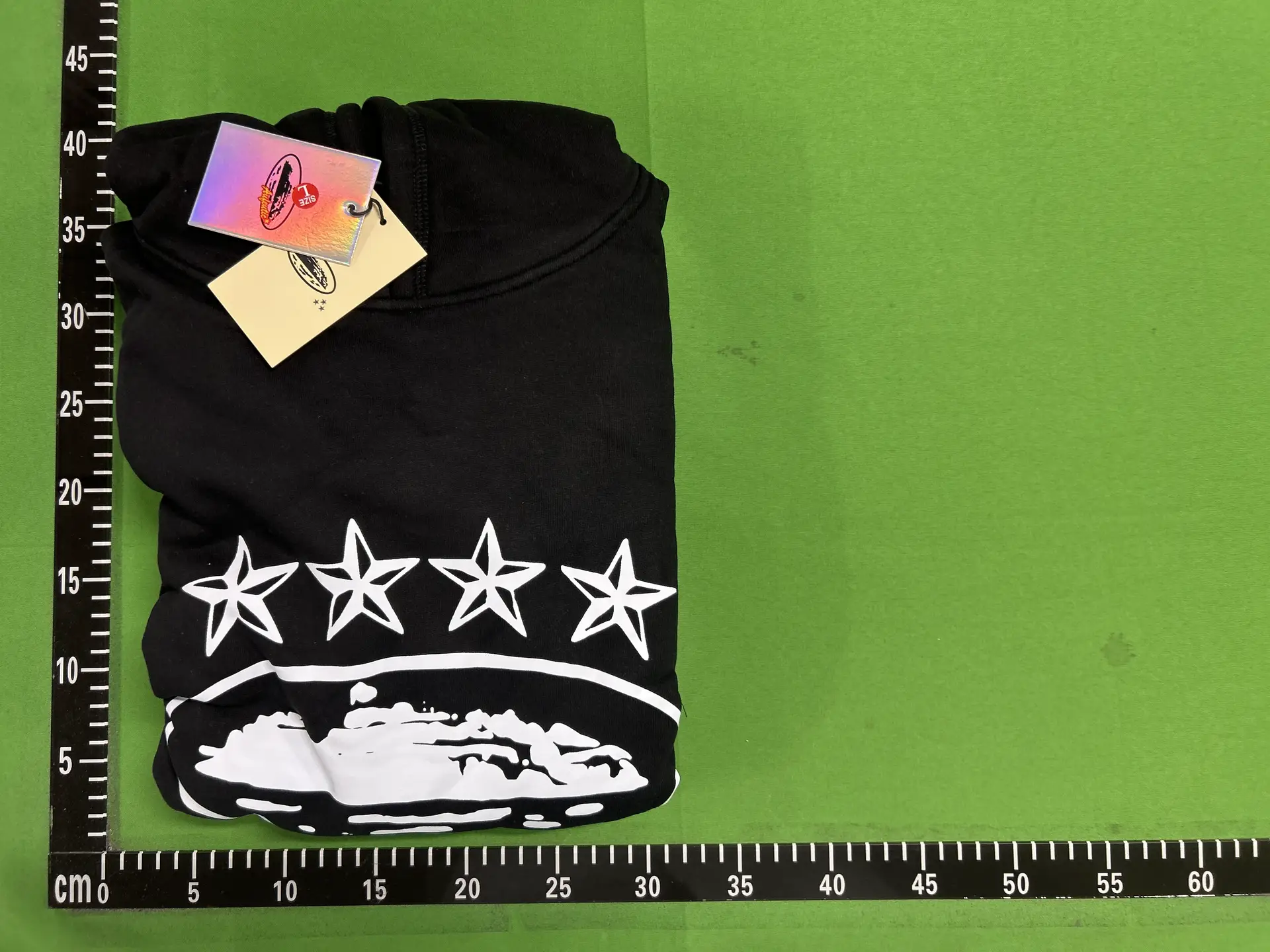Black Hoodie with Star Graphic
