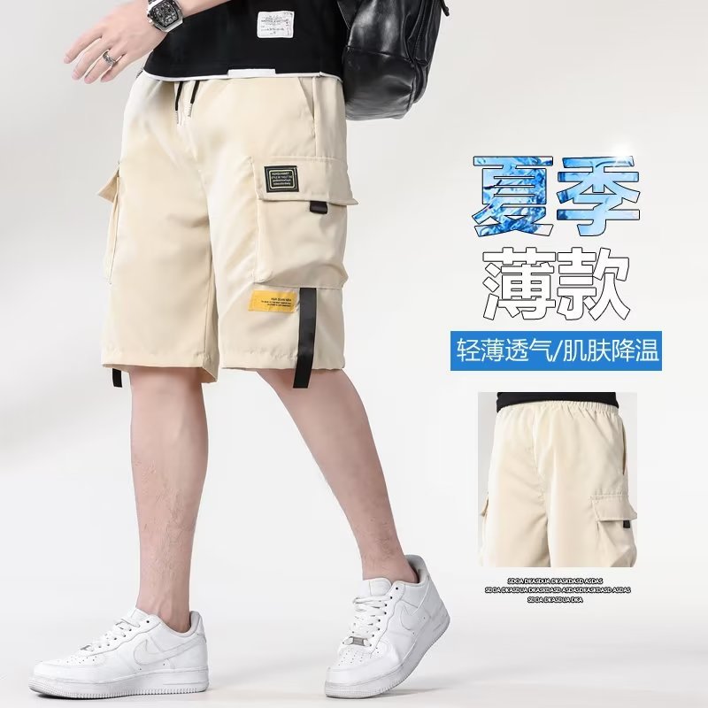 Tooling Shorts Men's Trendy Brand ins Loose Five-point Pants Multi-pocket Casual Sports Mid-length Pants Korean Style Summer Beach Pants