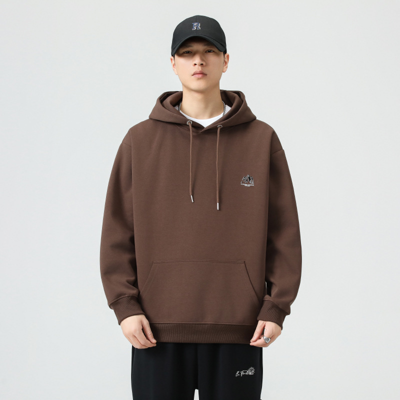 3244 | plus size Men's Autumn New Hooded Wear Men's Simple Loose Joker Printed Casual Jacket