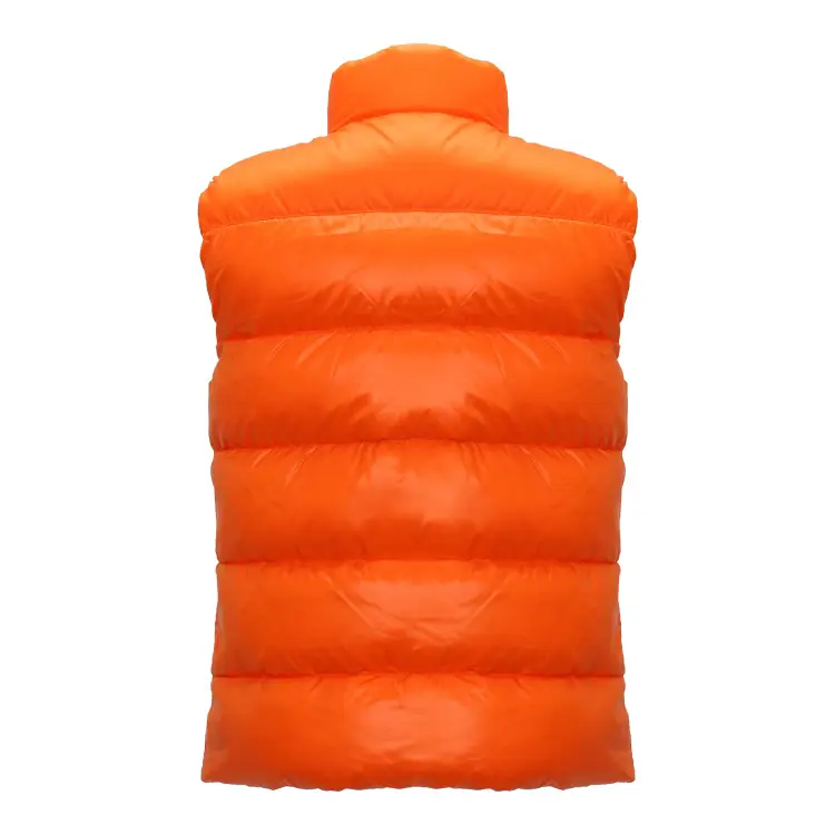 New Product In Stock Pyrenex Orange Zipper Stand Collar down vest Same Style for Men and Women Hus002
