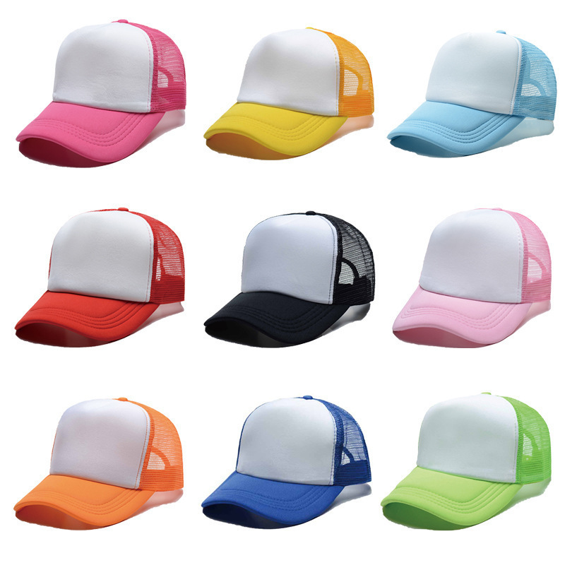 Outdoor Hats Amazon Volunteer Travel Team Hats Color-Blocked Sponge Mesh Hats Trucker Hats Wholesale