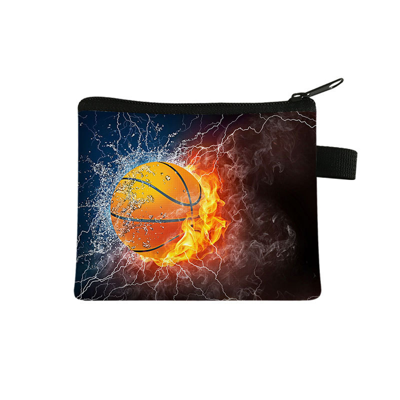 New football Children's coin purse student portable card holder coin key storage bag polyester clutch bag can be sent on behalf