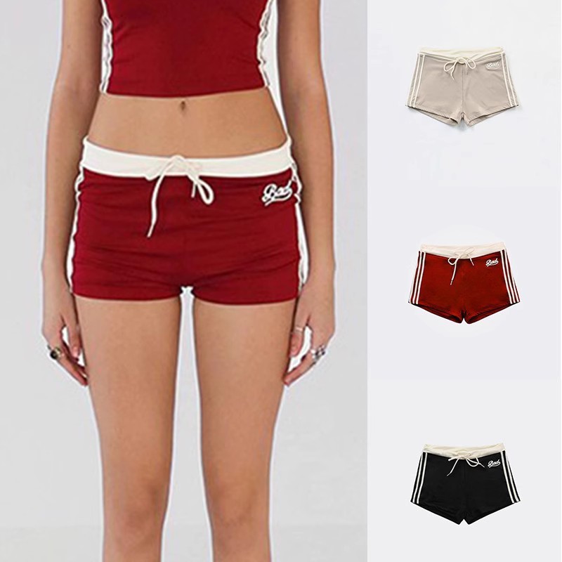 South Korea badblood bbc Series Sports Shorts Women's Letter Embroidered American Niche Waist Casual Pants