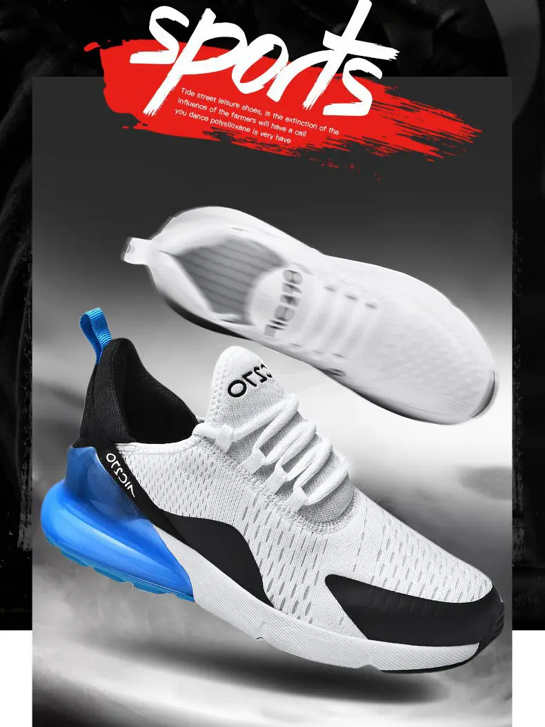 Cross-Border New Large Size Full-Length Air-Cushion Shoes Shock-Absorbing Running Shoes Couples Soft-Soled Running Sports Casual Shoes for Men and Women