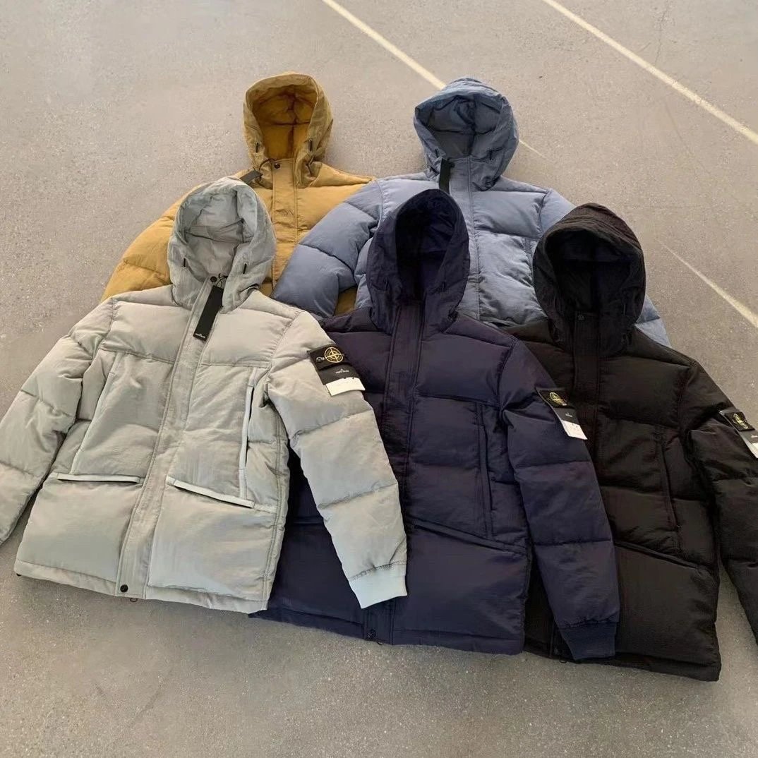   Stone metal nylon cotton coat jacket