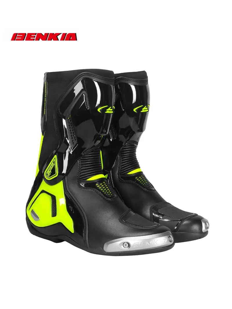 Benkia Motorcycle Cycling Boots Men's and Women's Short Boots 207 Motorcycle Shoes Waterproof Breathable Couple Titanium Alloy Boots 208