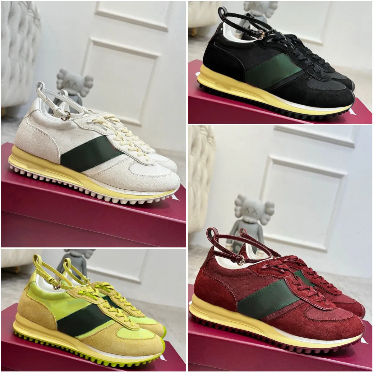 In-Stock 2025 New Casual Women's Shoes g Brand Foreign Trade High Version Genuine Leather Thick-Soled Height-Increasing Fashion Lace-Up Trendy Women's Shoes