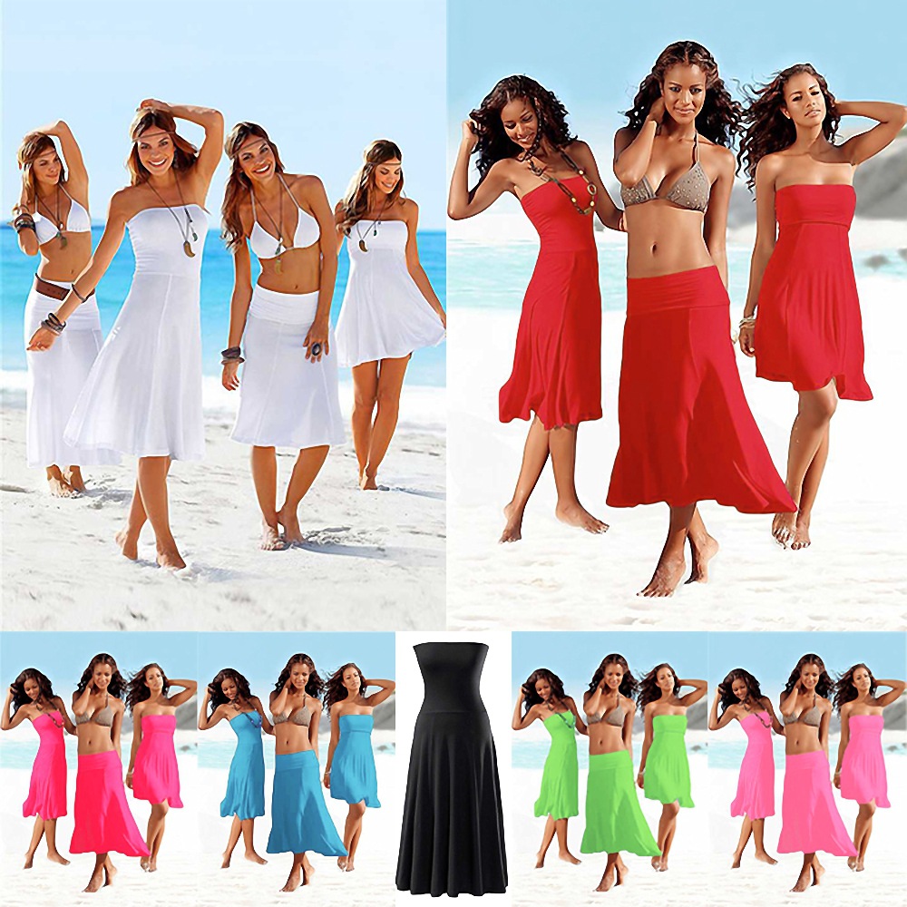 Beach Skirt 2025 Hot Style European and American Fashion Bikini Outer Blouse Multi-Wear Wrap Skirt Amazon Wrap Skirt Ready Stock