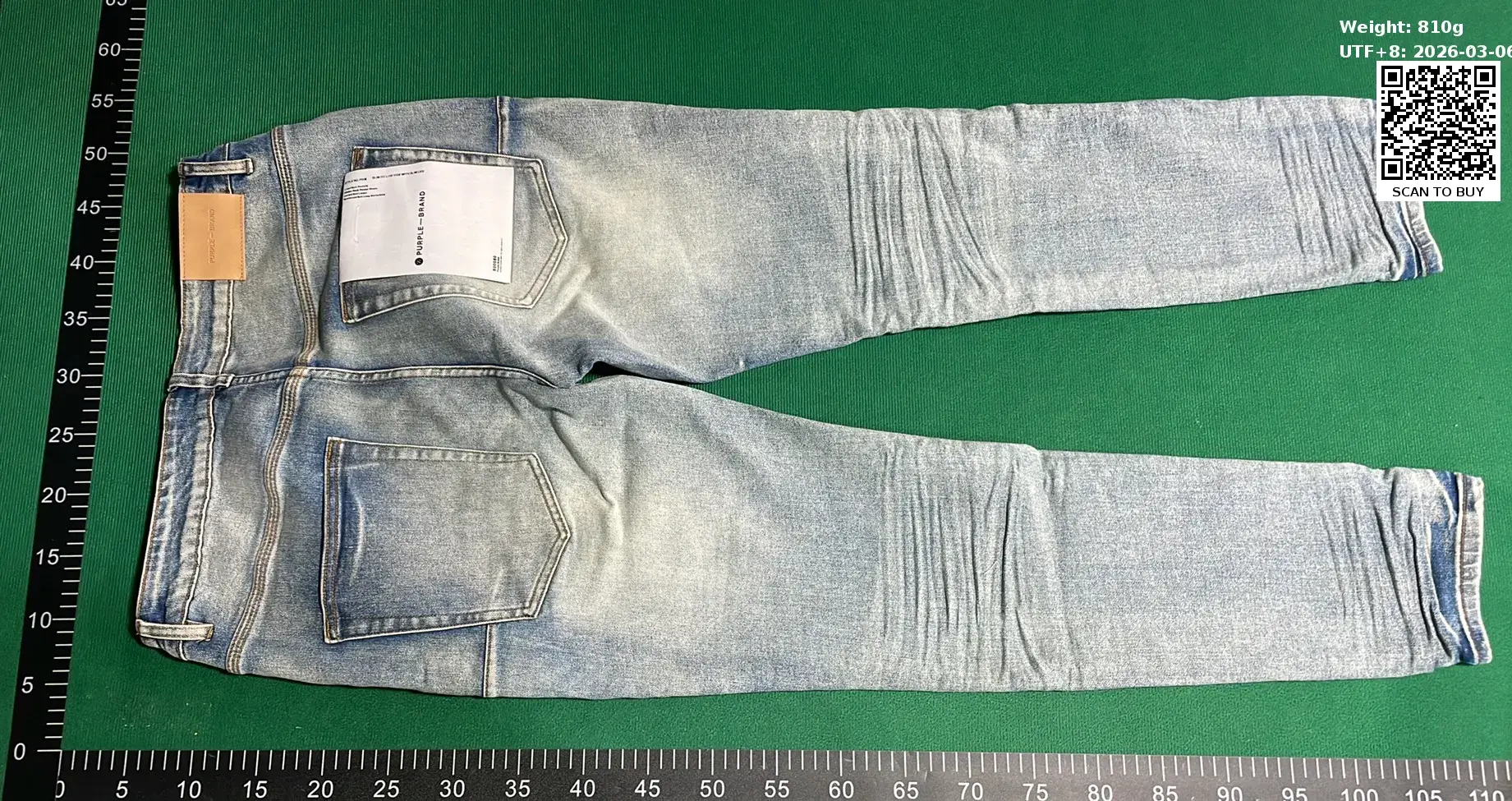 Cross-Border European and American Puiple Biacd Jeans Washed, Distressed, Retro, Ripped, Splash-Ink, Handsome American Style — foto QC 3