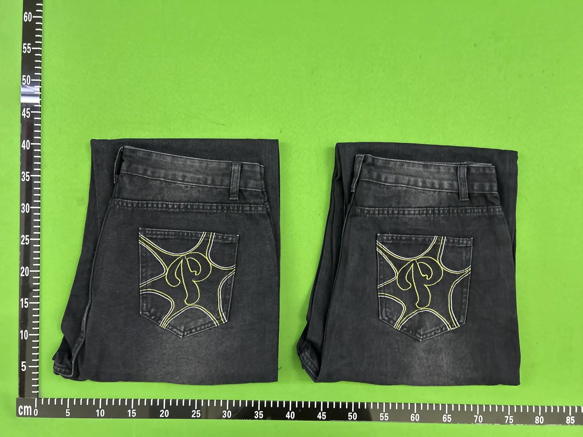 Cross-Border European and American Style Street Y2K Embroidered Fashion Baggy Washed Distressed Jeans Men's Loose Small Straight Pants