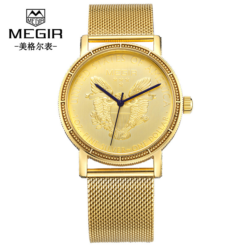 [Embossed Eagle Dial Classic Business Waterproof Quartz Men's Watch] Business choice is good at clarity.