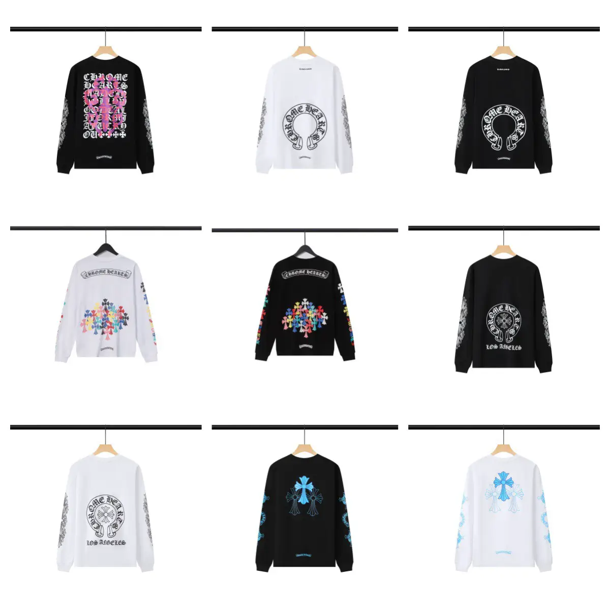 Cross-Border C H 25Ss New Crochet Autumn Long-Sleeve European and American Street Style Unisex Dropshipping