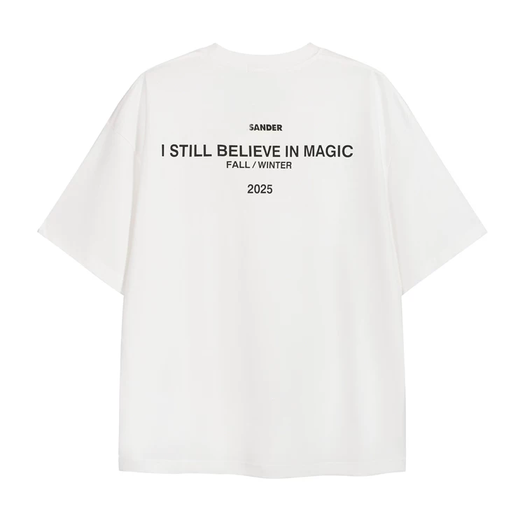 Style slogan printed short sleeved T-shirt J9893