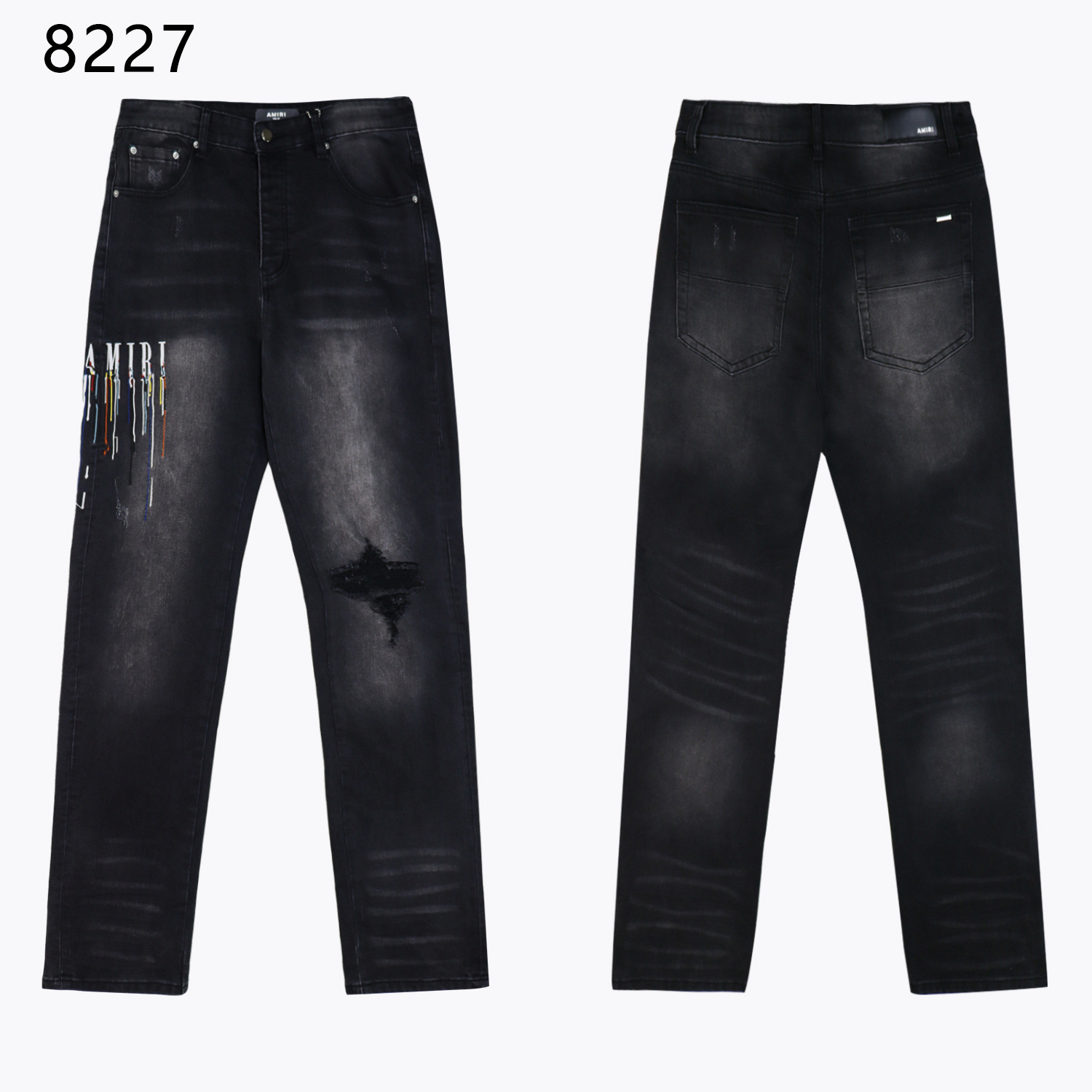 2025 Autumn and Winter Amiri American High Street Pants Jeans Loose Casual Slim Jeans