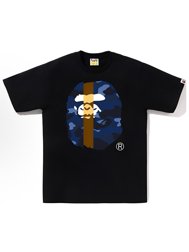 Cross-border foreign trade BAPE tide brand ape head heavy weight cotton short sleeve men's and women's shark T-shirt wholesale half sleeve top