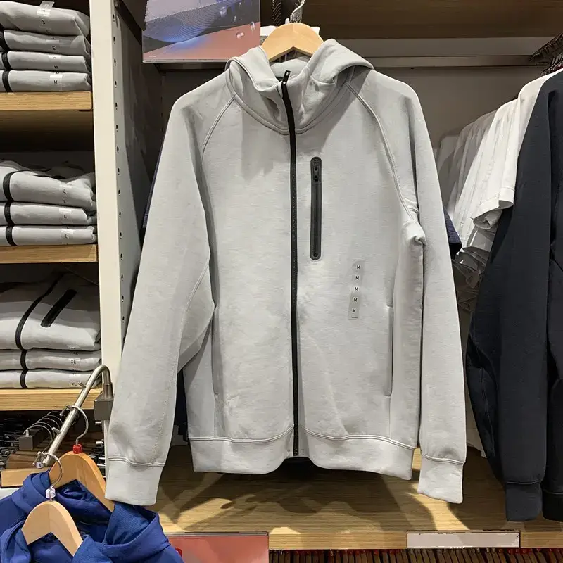 Japanese Single Men's and Women's Clothing 25 Elastic Quick-Drying Hooded Zipper Sports Cardigan jacket Long sleeves Outwear Sweatshirt 477284