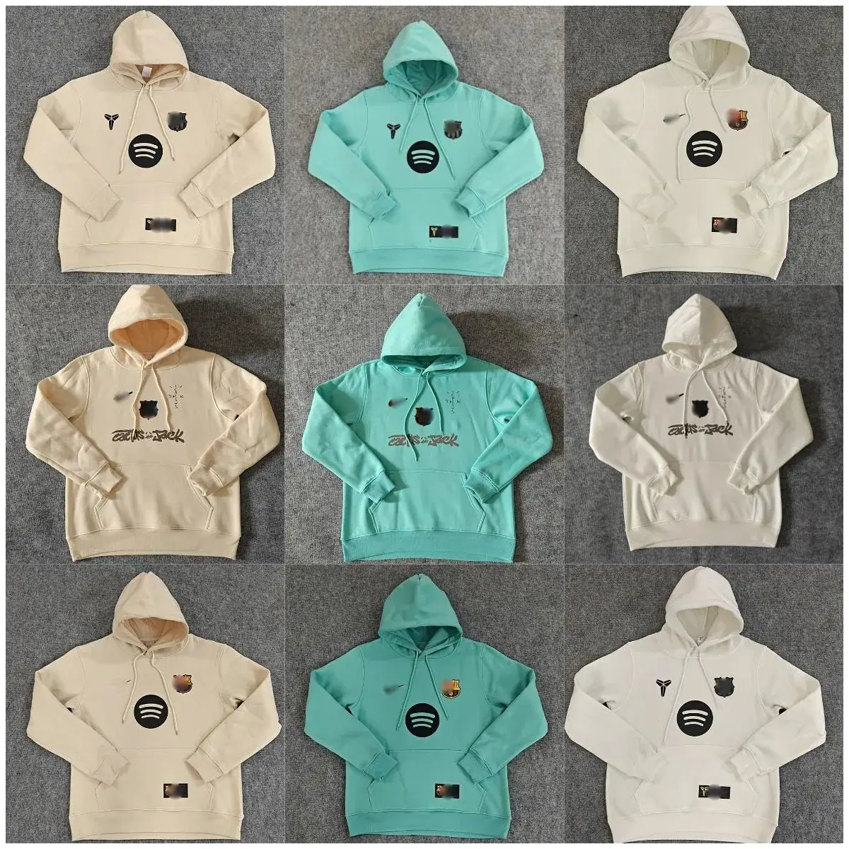 New Barcelona Sweatshirt Travis Scott Kobe Bryant Collaboration Outdoor Casual Football Fashion Hoodie