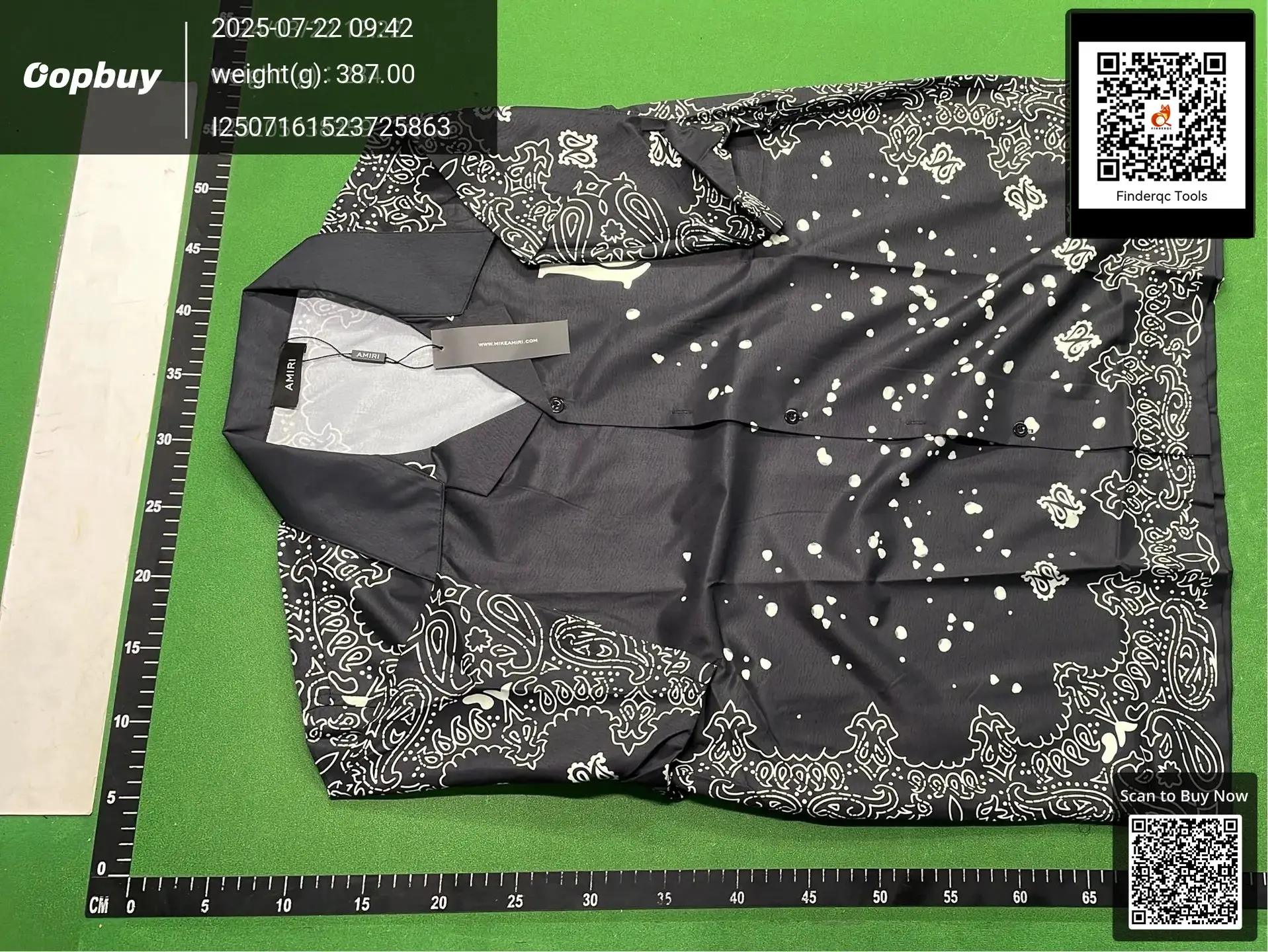 AMIRI Bandana Print Shirt Black