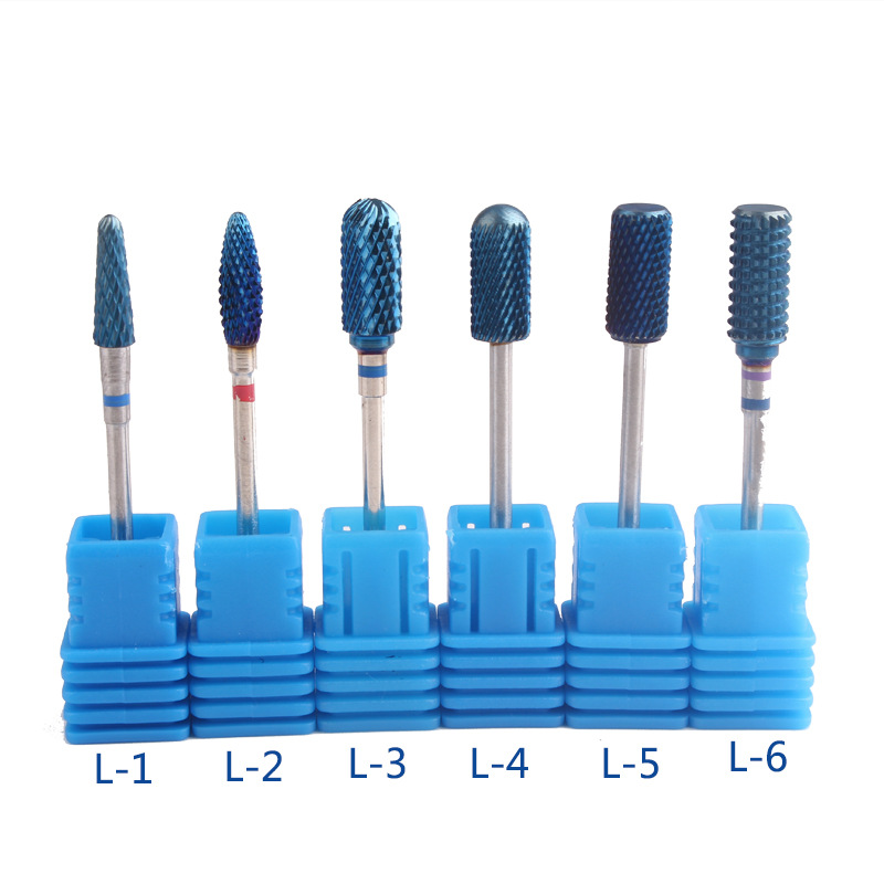 Cross-Border special for nail tungsten steel grinding head high quality blue-plated tungsten steel grinding head electric grinding machine nail unloading drill bit