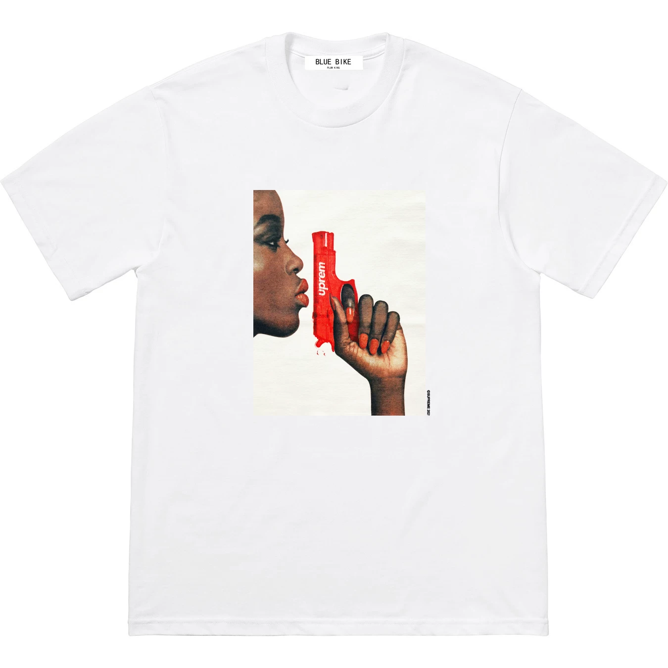 21SS Water Pistol Tee Water Gun Printed Loose Short Sleeve Round Neck T-shirt for Men and Women, Couple Style
