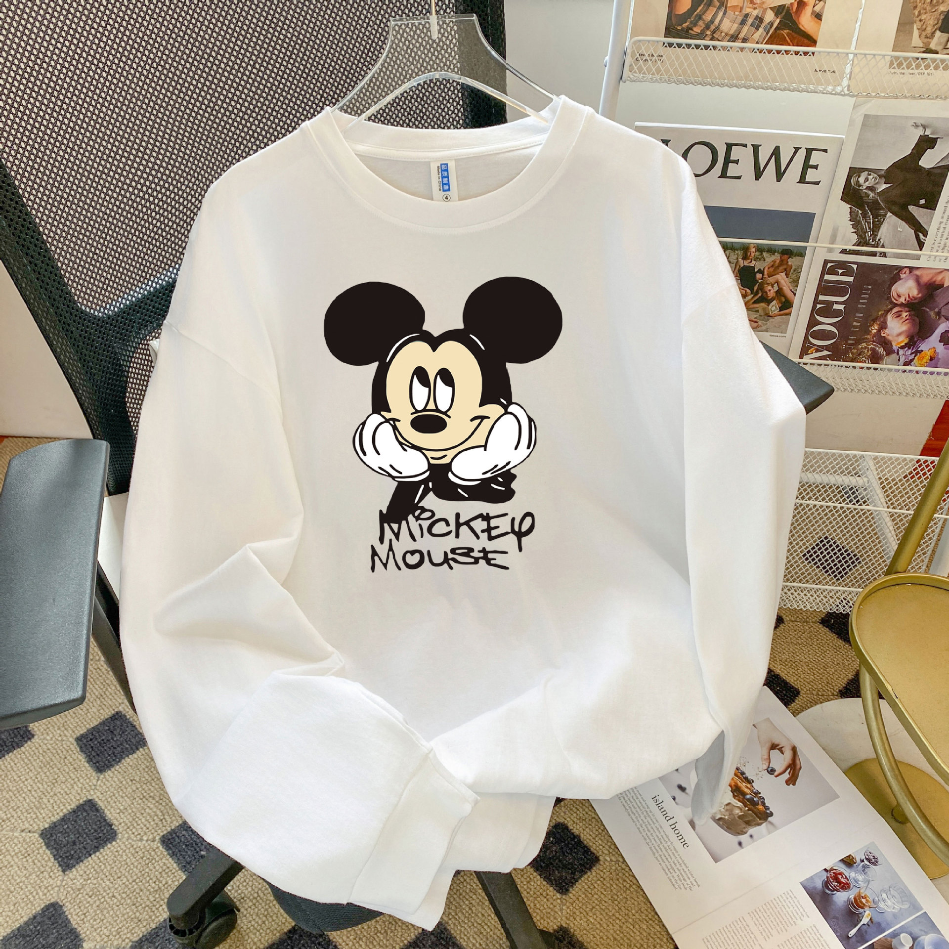 Cartoon Long-Sleeved T-Shirt Women's Summer Wear 2025 New Korean Style Ins Trendy Harajuku Style Bf Loose Long-Sleeved Chic Tops