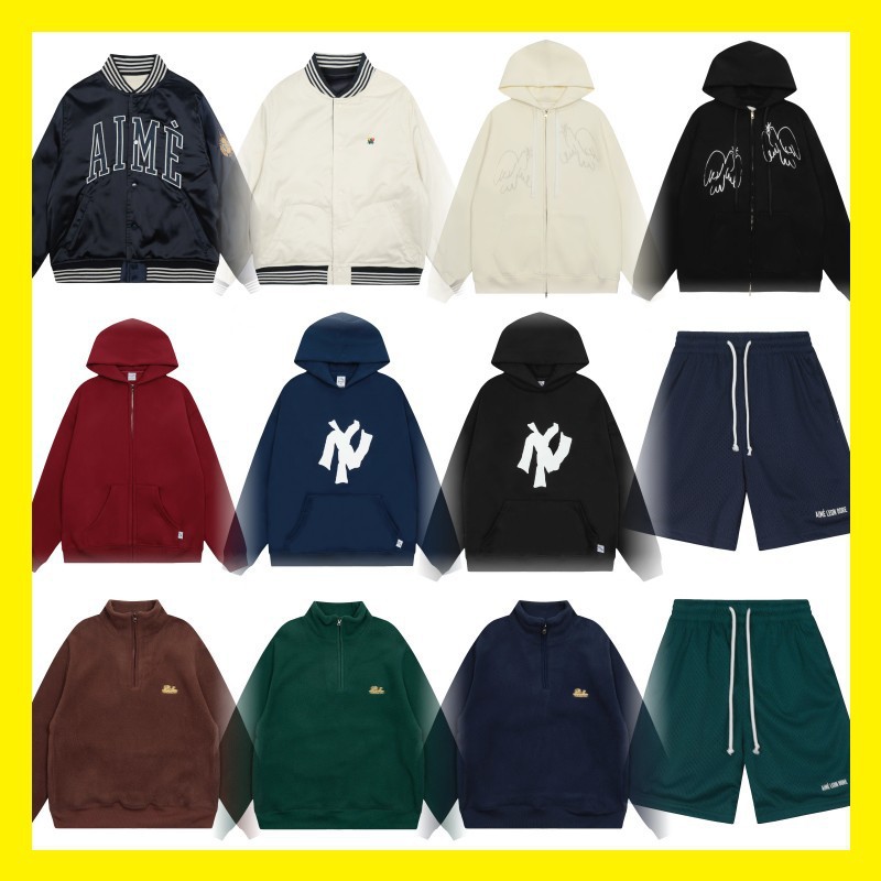 Wholesale Trendy Ak Classic Letter Loose Hooded Sweatshirt and Sweatpants Ald Unisex High Street Baseball Jacket Coat