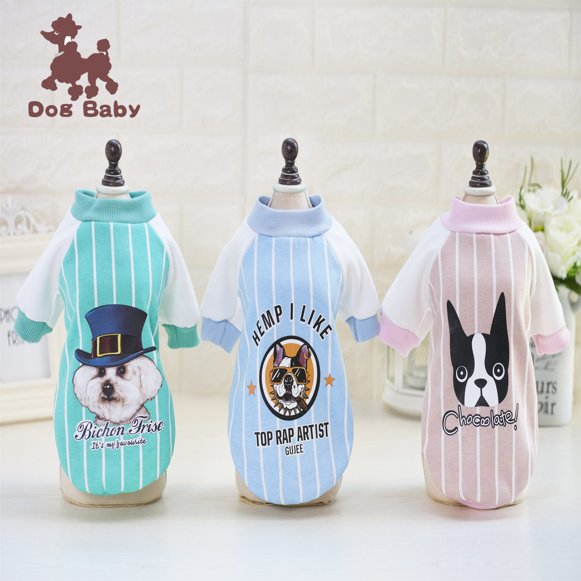 Pet clothes dog clothes teddy dog pet clothing cat clothes spring and autumn baseball shirt wholesale